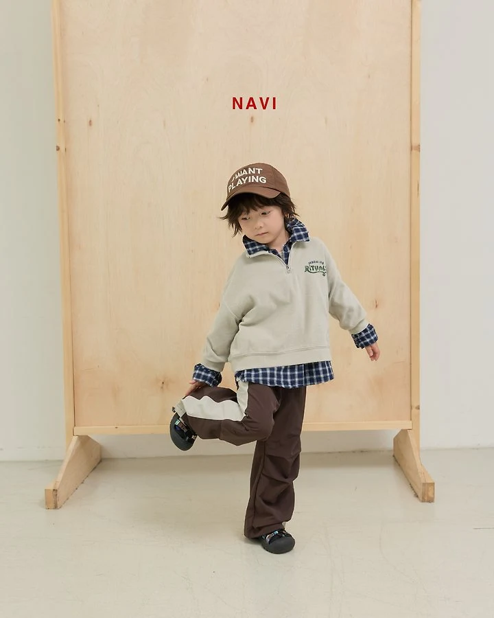 Navi - Korean Children Fashion - #designkidswear - Morning Half Zip-up Top - 3