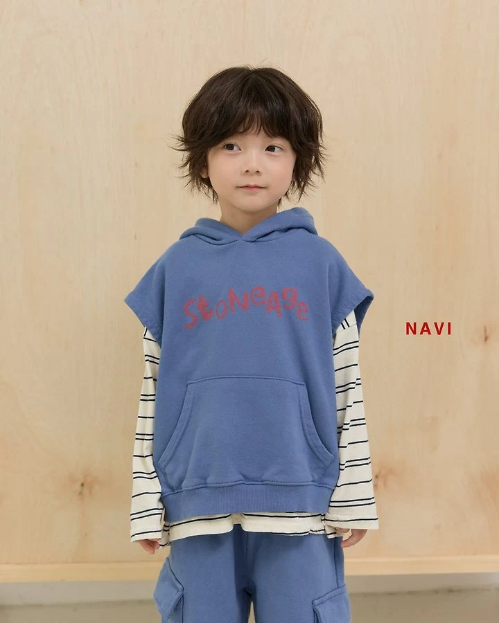 Navi - Korean Children Fashion - #designkidswear - Stone Hood Vest - 3