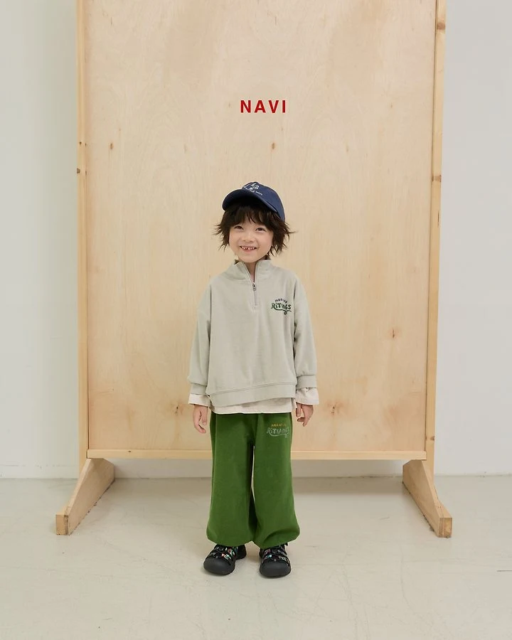 Navi - Korean Children Fashion - #fashionkids - Morning Half Zip-up Top - 5