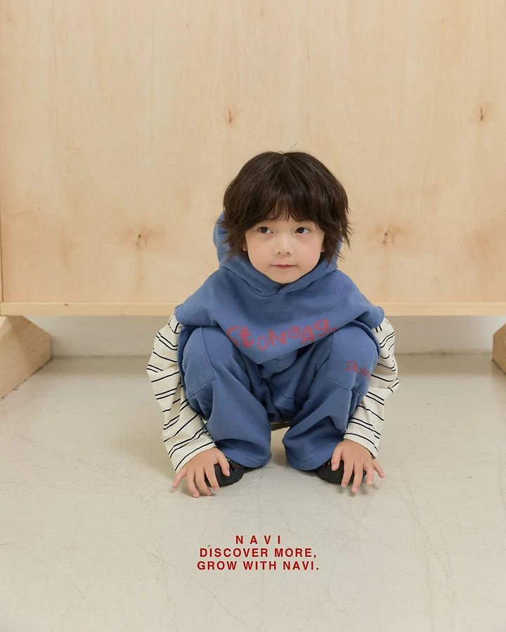 Navi - Korean Children Fashion - #fashionkids - Stone Hood Vest - 5