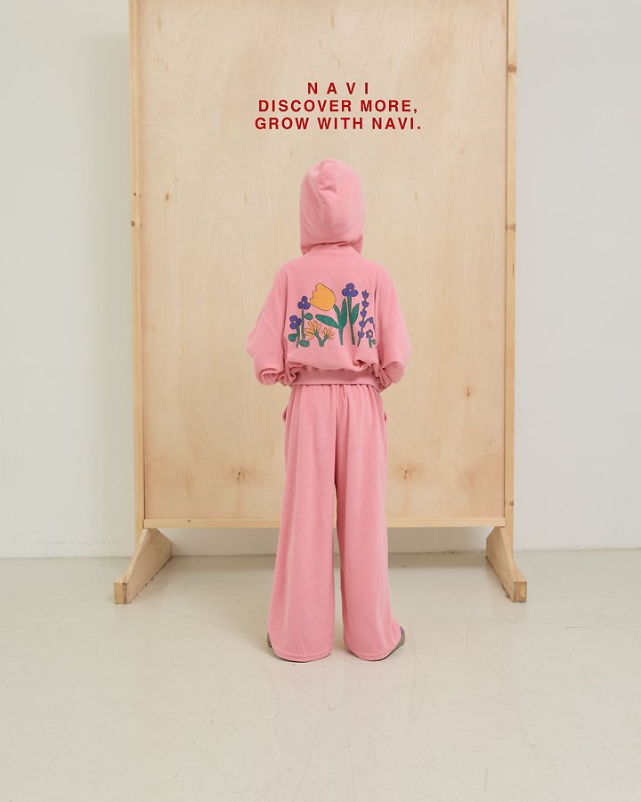 Navi - Korean Children Fashion - #kidsshorts - Flower Hood Zip-up Jacket - 11