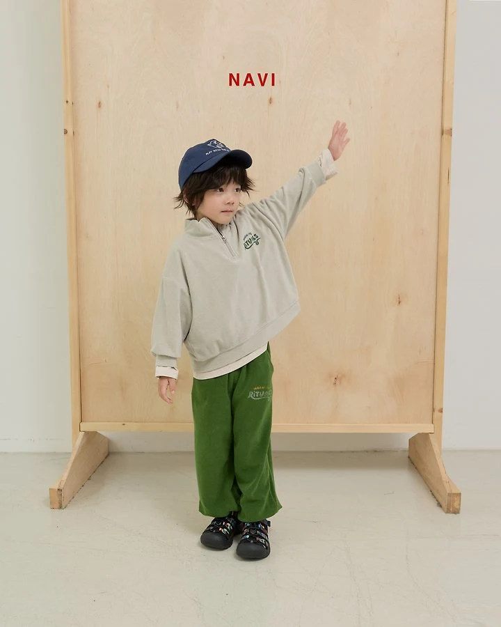 Navi - Korean Children Fashion - #kidsshorts - Morning Half Zip-up Top - 6