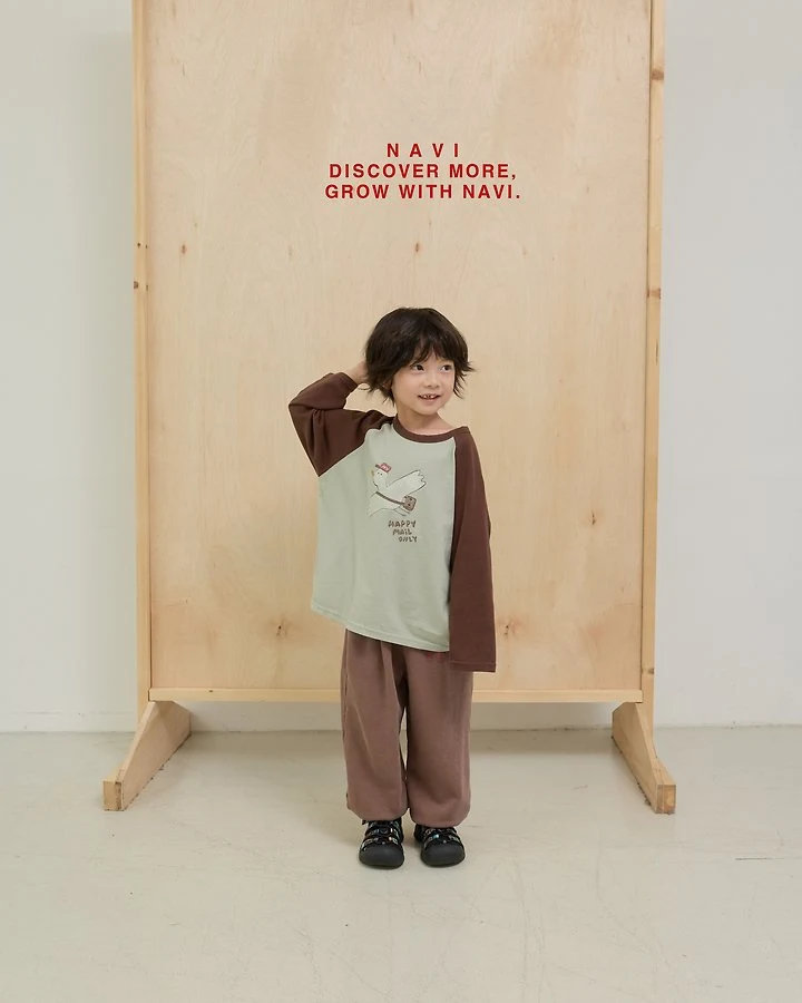 Navi - Korean Children Fashion - #kidsstore - Post Raglan Tee - 5