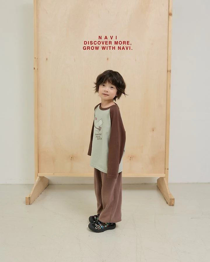 Navi - Korean Children Fashion - #kidzfashiontrend - Post Raglan Tee - 6