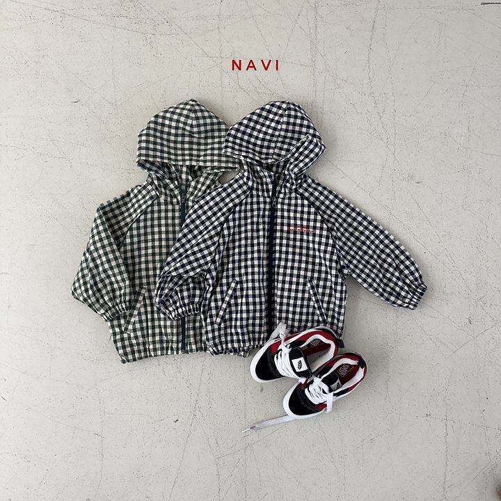 Navi - Korean Children Fashion - #littlefashionista - Chess Hood Jumper