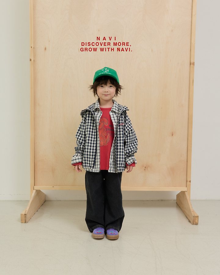 Navi - Korean Children Fashion - #magicofchildhood - Chess Hood Jumper - 2