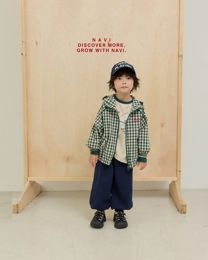 Navi - Korean Children Fashion - #todddlerfashion - Chess Hood Jumper - 5