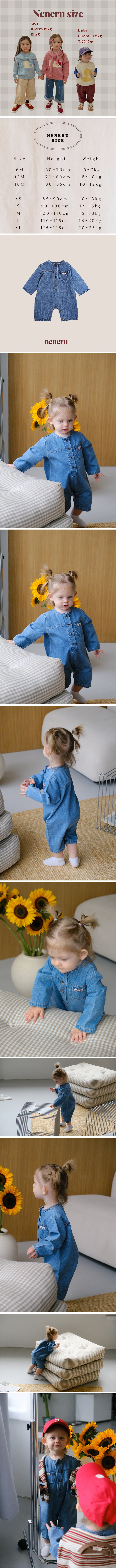 Neneru - Korean Baby Fashion - #babywear - Live Denim Jumpsuit