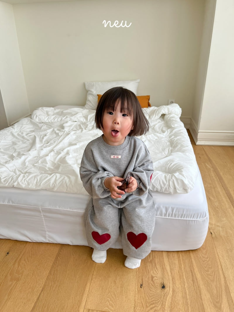 Neu - Korean Children Fashion - #Kfashion4kids - Heart Patch Jogger Pants - 7