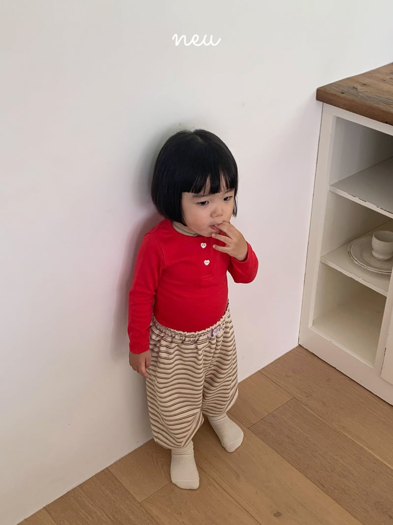 Neu - Korean Children Fashion - #childofig - Heart Button Tee - 5