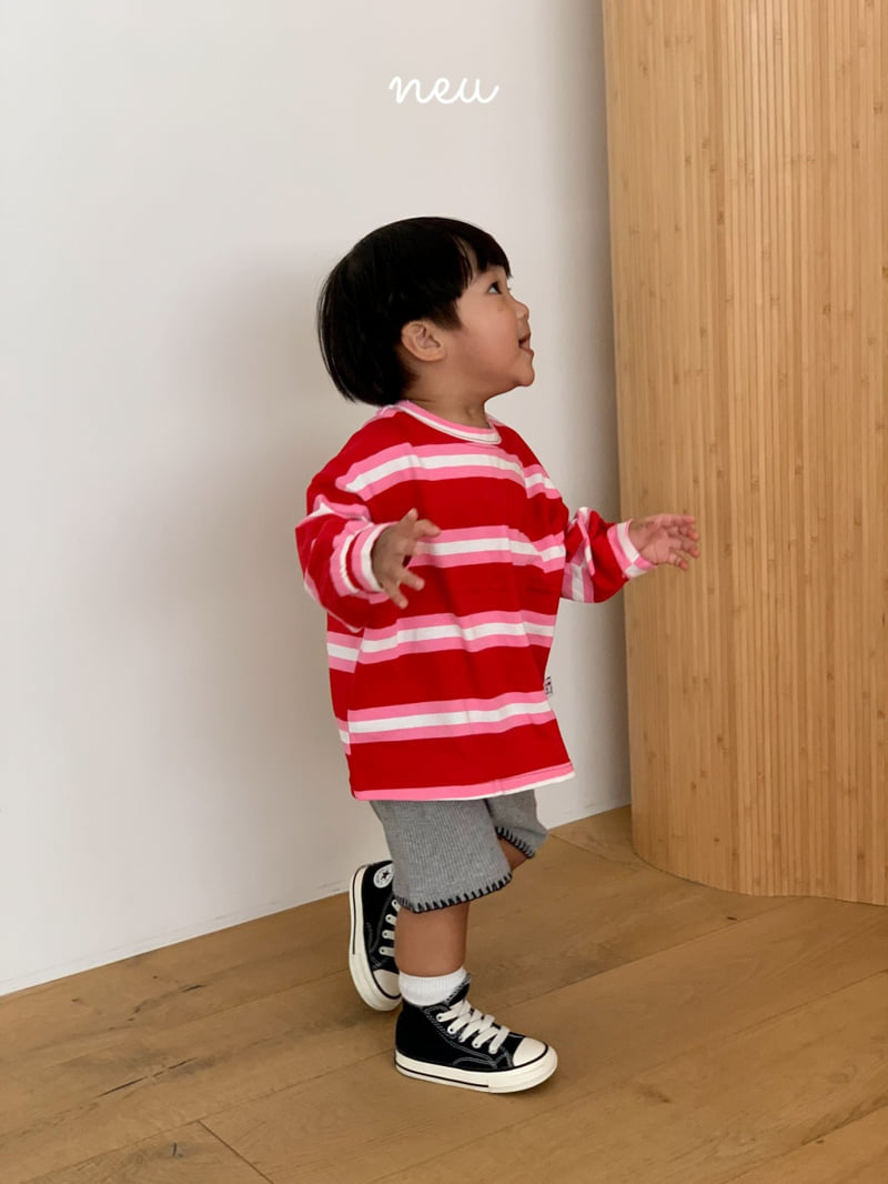 Neu - Korean Children Fashion - #childofig - Multi Stripe Tee - 8