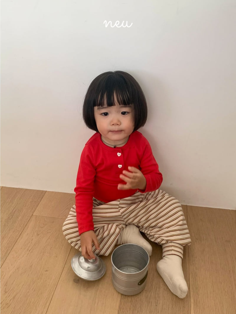 Neu - Korean Children Fashion - #childrensboutique - Heart Button Tee - 6