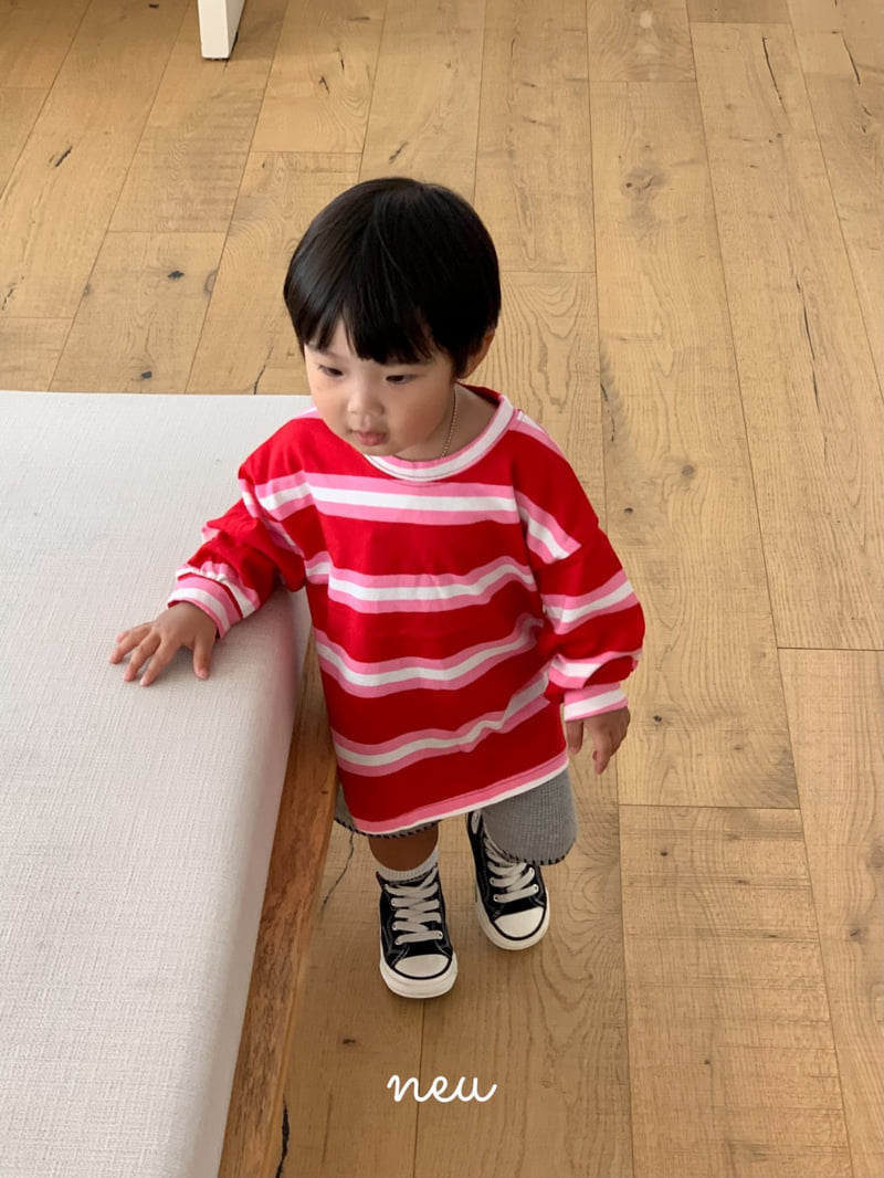 Neu - Korean Children Fashion - #childrensboutique - Multi Stripe Tee - 10