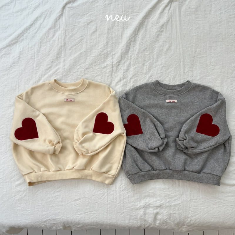 Neu - Korean Children Fashion - #discoveringself - Heart Patch Sweatshirts