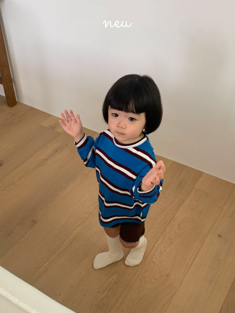 Neu - Korean Children Fashion - #discoveringself - Multi Stripe Tee - 12