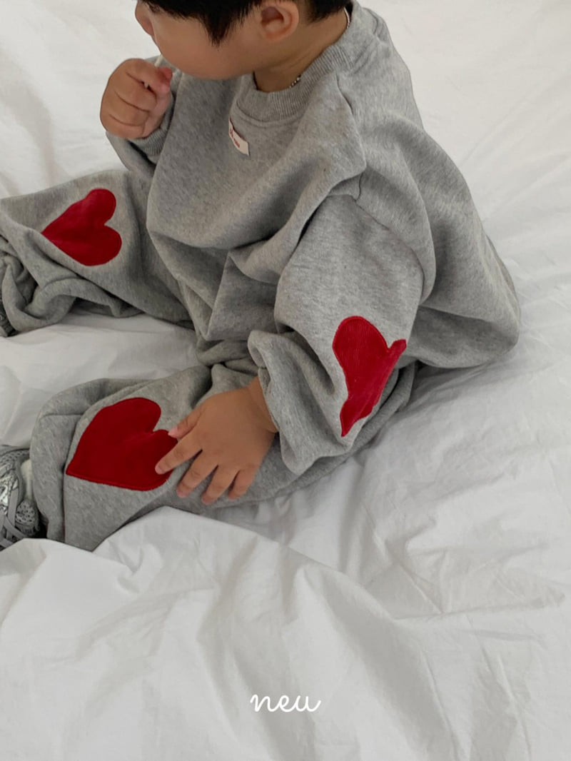 Neu - Korean Children Fashion - #fashionkids - Heart Patch Jogger Pants - 3