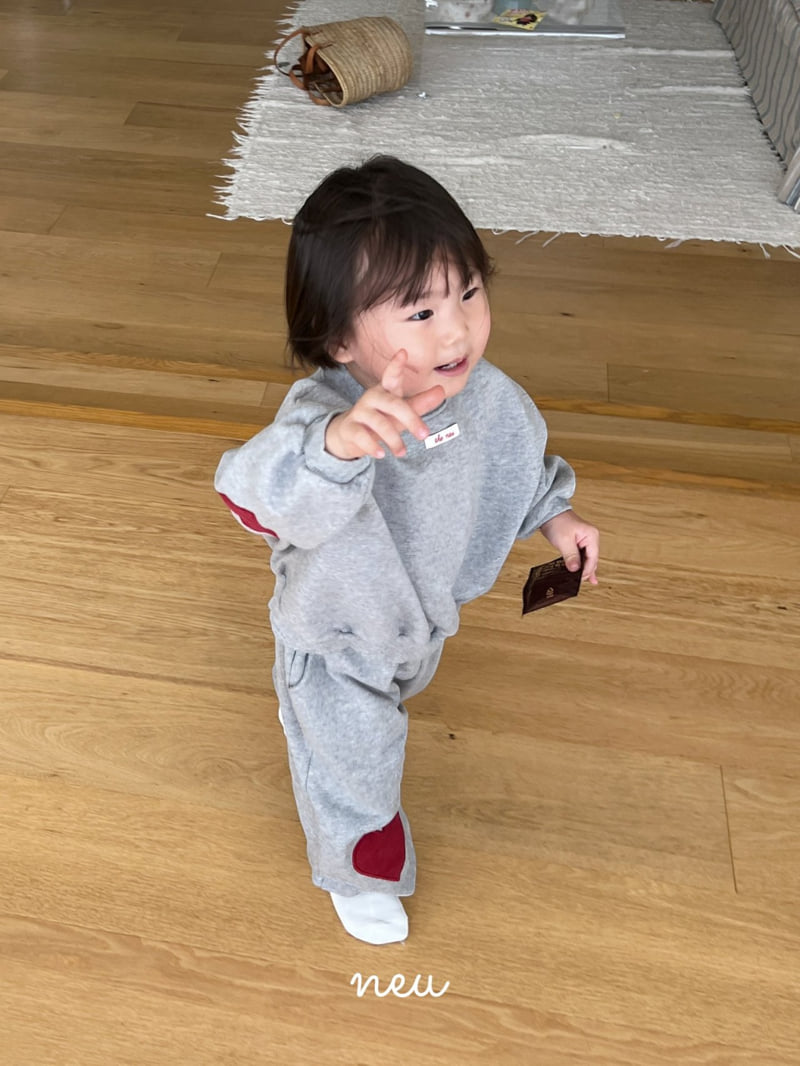 Neu - Korean Children Fashion - #fashionkids - Heart Patch Jogger Pants - 4