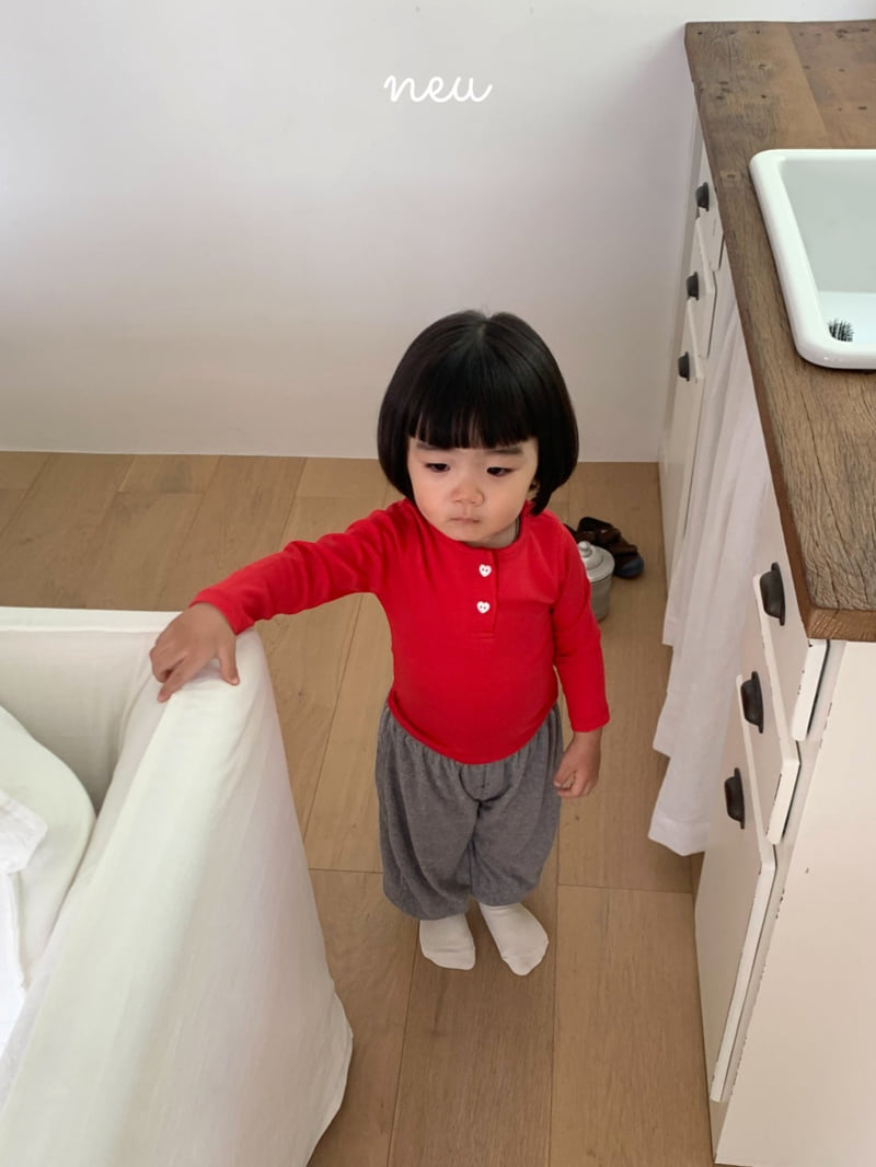 Neu - Korean Children Fashion - #kidsstore - Heart Button Tee - 11