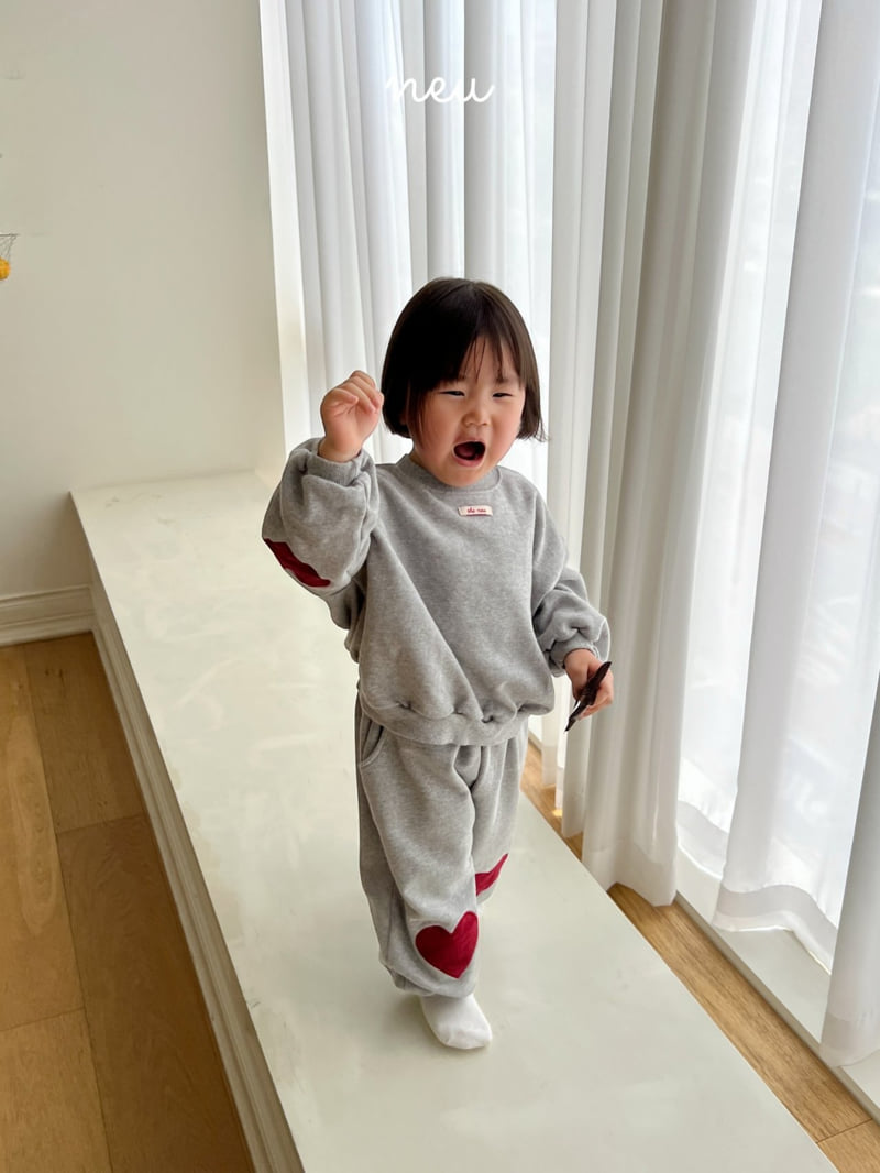 Neu - Korean Children Fashion - #kidsstore - Heart Patch Jogger Pants - 5