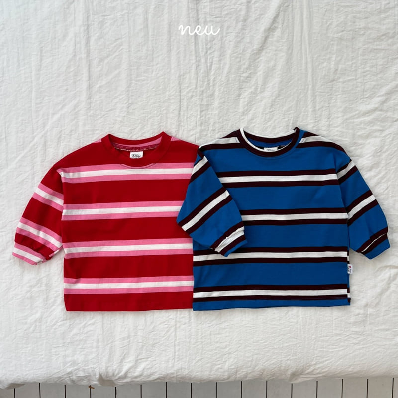 Neu - Korean Children Fashion - #kidsstore - Multi Stripe Tee