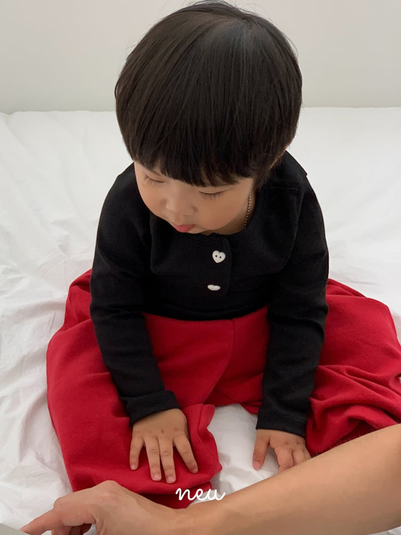 Neu - Korean Children Fashion - #kidzfashiontrend - Heart Button Tee - 12
