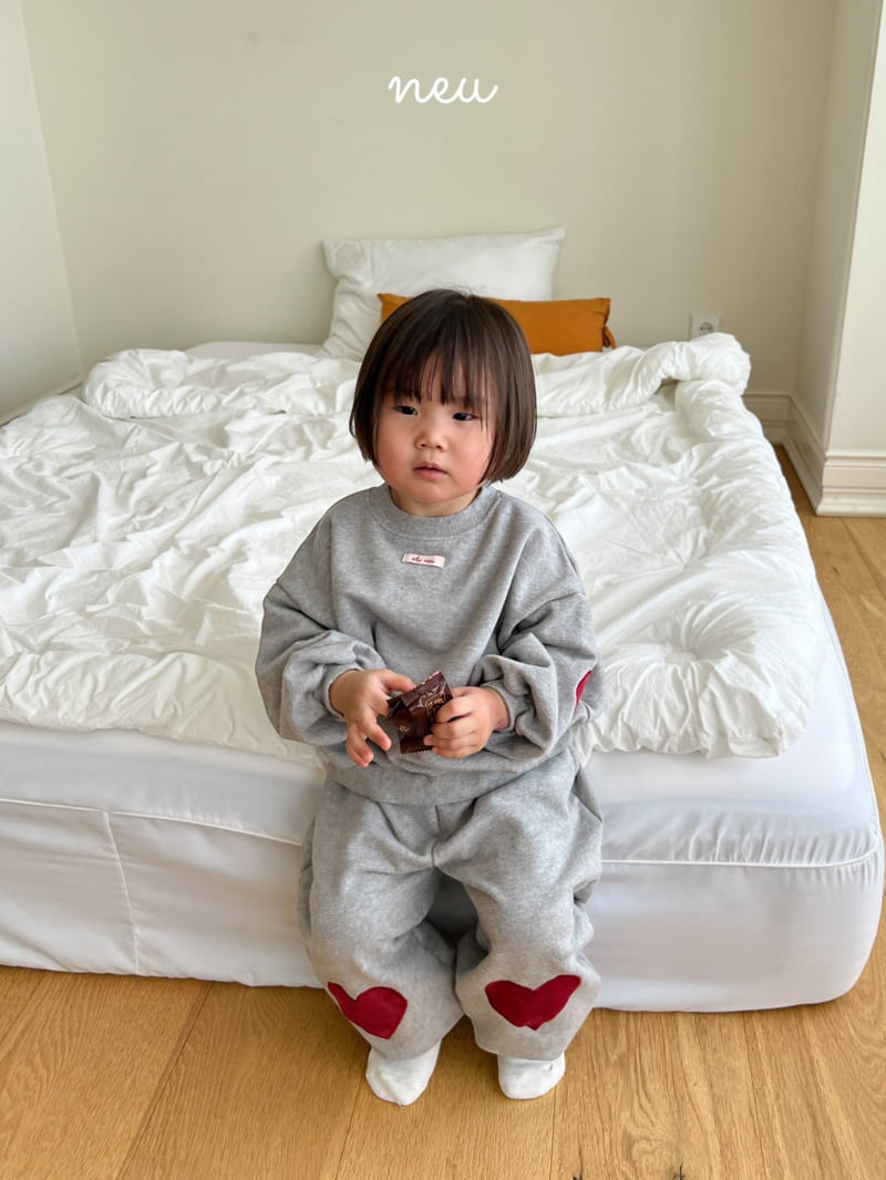 Neu - Korean Children Fashion - #kidzfashiontrend - Heart Patch Jogger Pants - 6