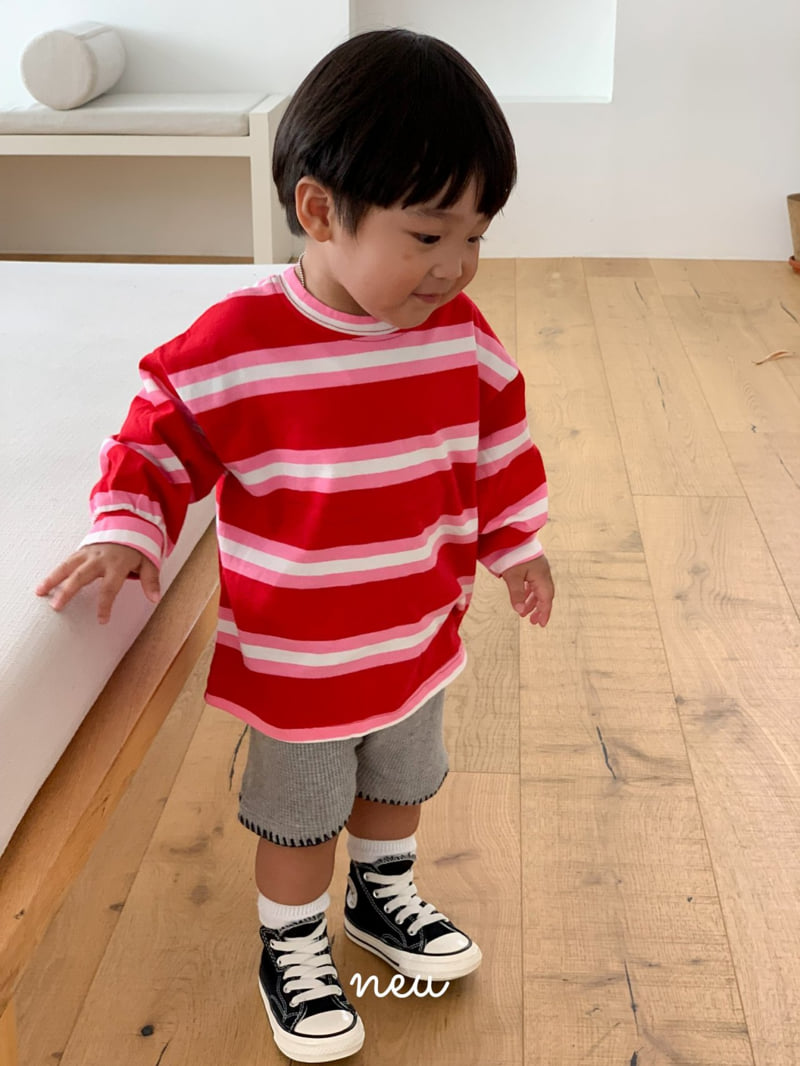 Neu - Korean Children Fashion - #Kfashion4kids - Multi Stripe Tee - 4