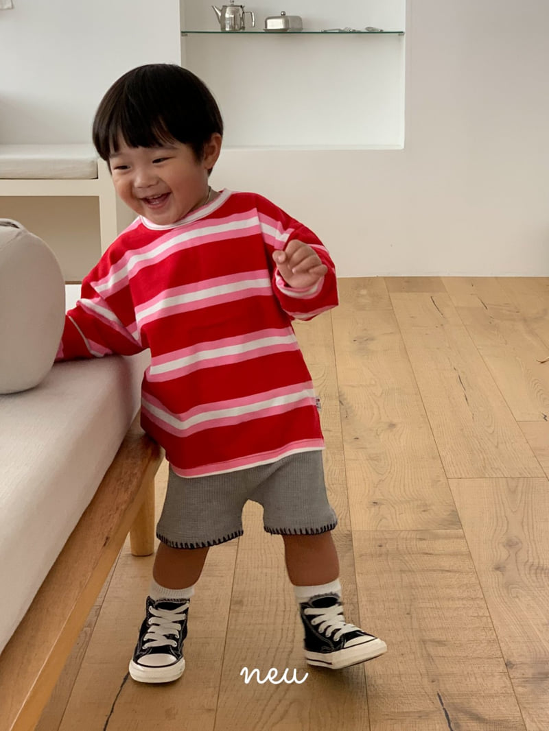 Neu - Korean Children Fashion - #magicofchildhood - Multi Stripe Tee - 5