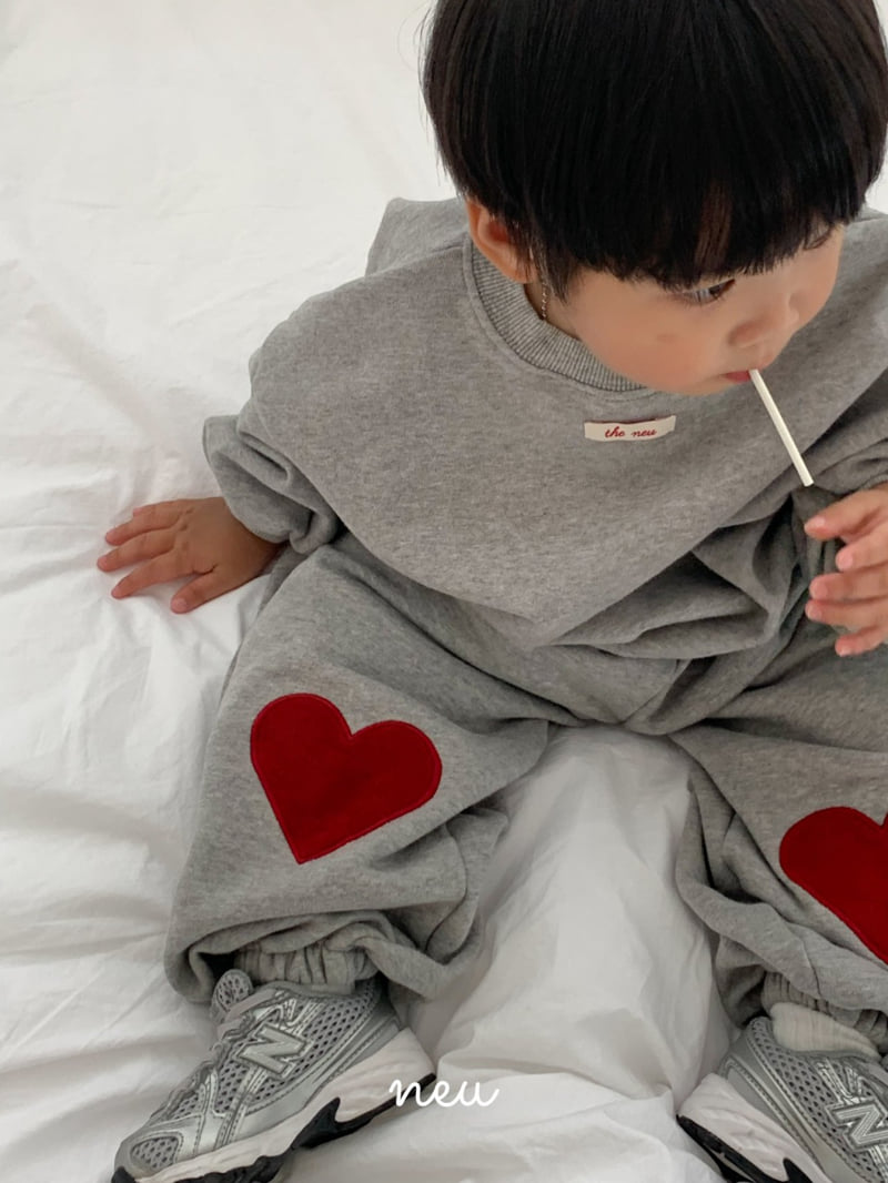 Neu - Korean Children Fashion - #minifashionista - Heart Patch Jogger Pants - 10