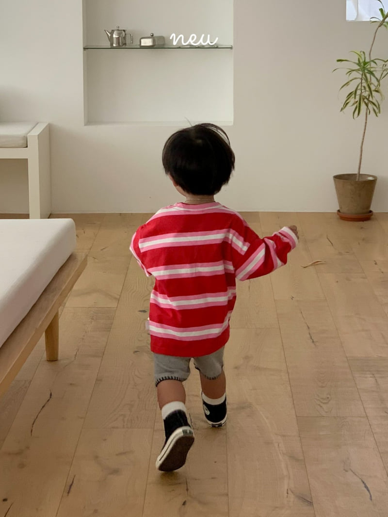 Neu - Korean Children Fashion - #minifashionista - Multi Stripe Tee - 6