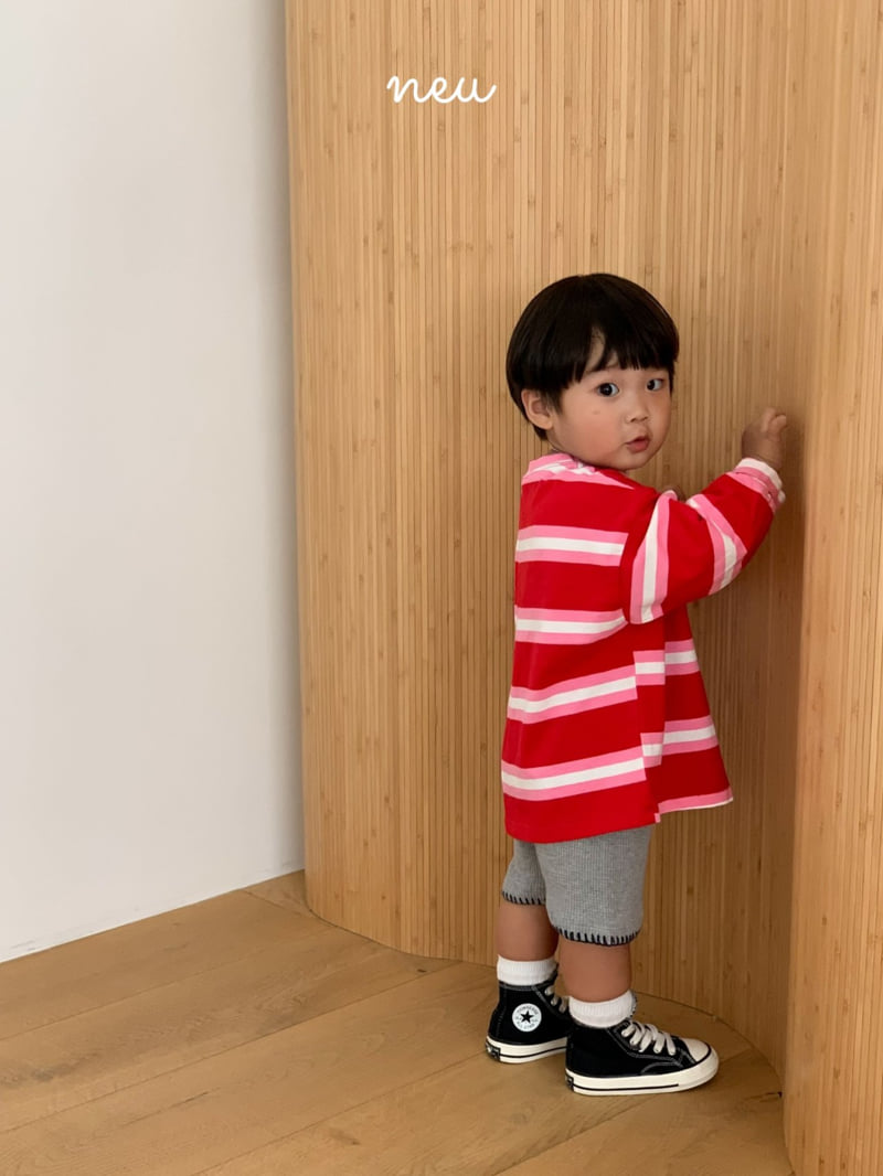 Neu - Korean Children Fashion - #prettylittlegirls - Multi Stripe Tee - 7