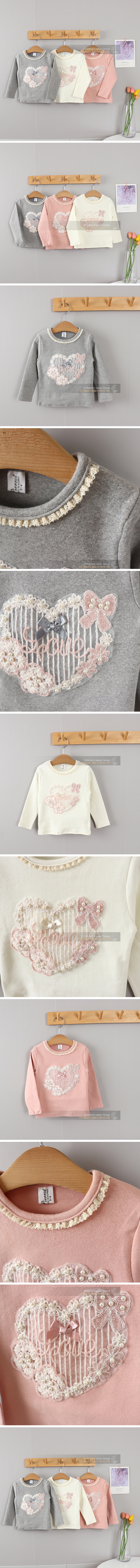 New Pierrot - Korean Children Fashion - #childofig - Love Heart Tee