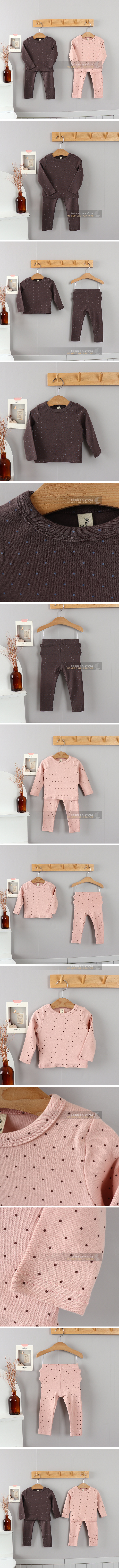 New Pierrot - Korean Children Fashion - #childofig - Dot Loungewear