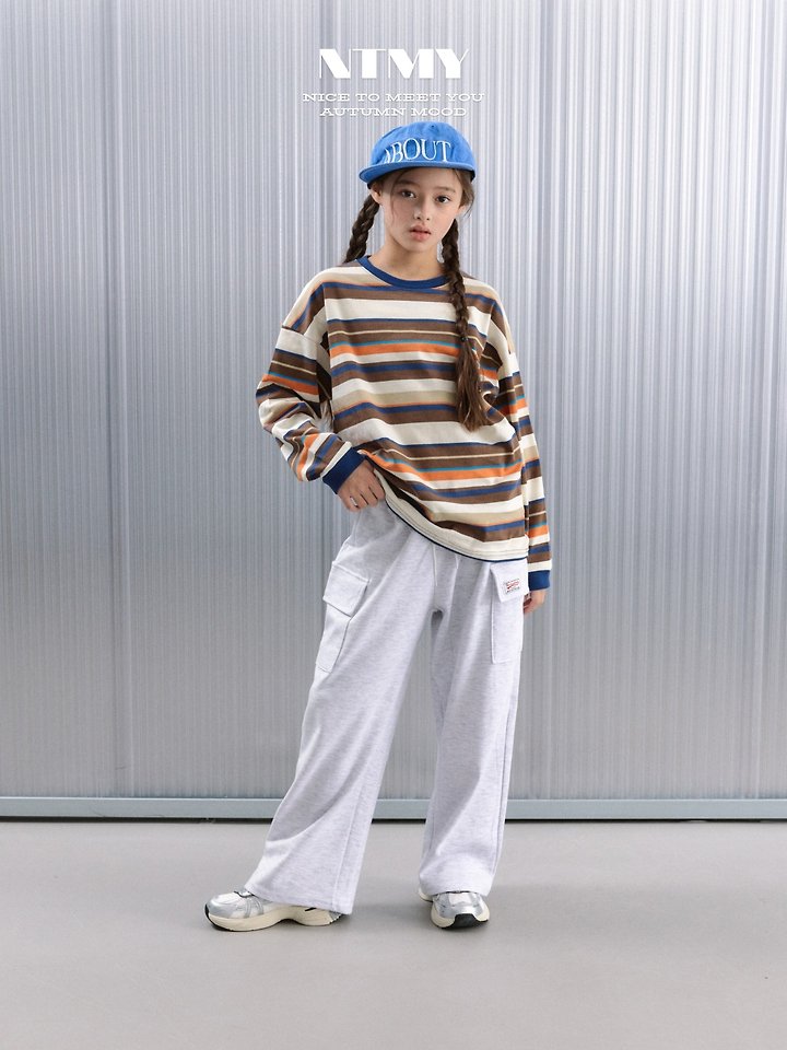 Nice To Meet You - Korean Children Fashion - #Kfashion4kids - Border Multi Tee - 2