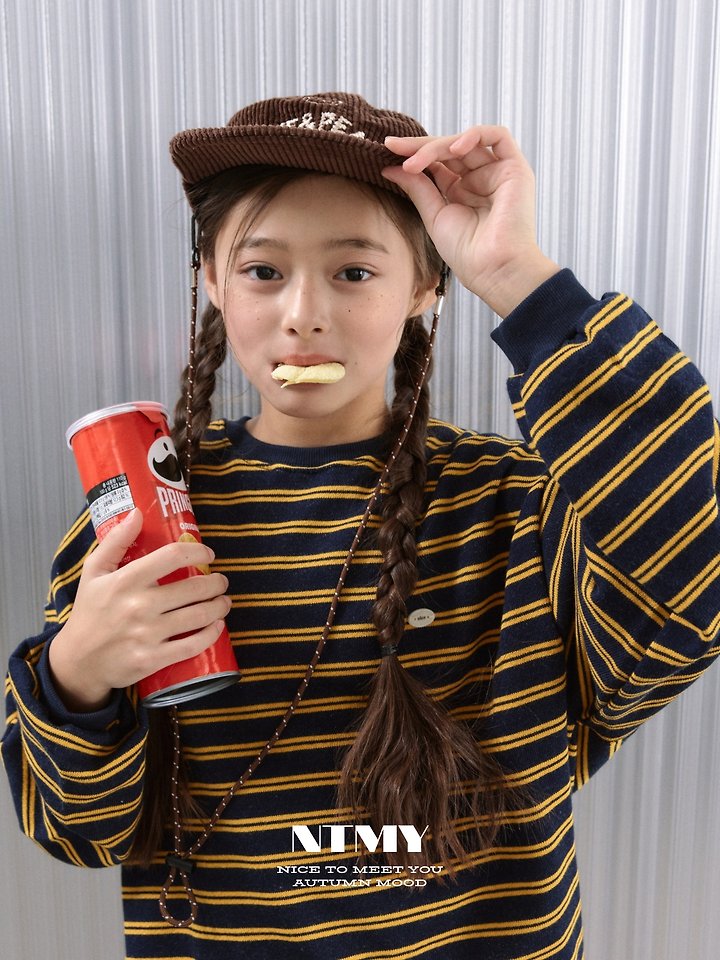 Nice To Meet You - Korean Children Fashion - #Kfashion4kids - Tori Striped Raglan Sweatshirt