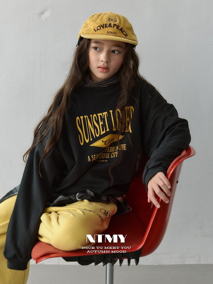 Nice To Meet You - Korean Children Fashion - #childofig - Sunset Sweatshirt - 7