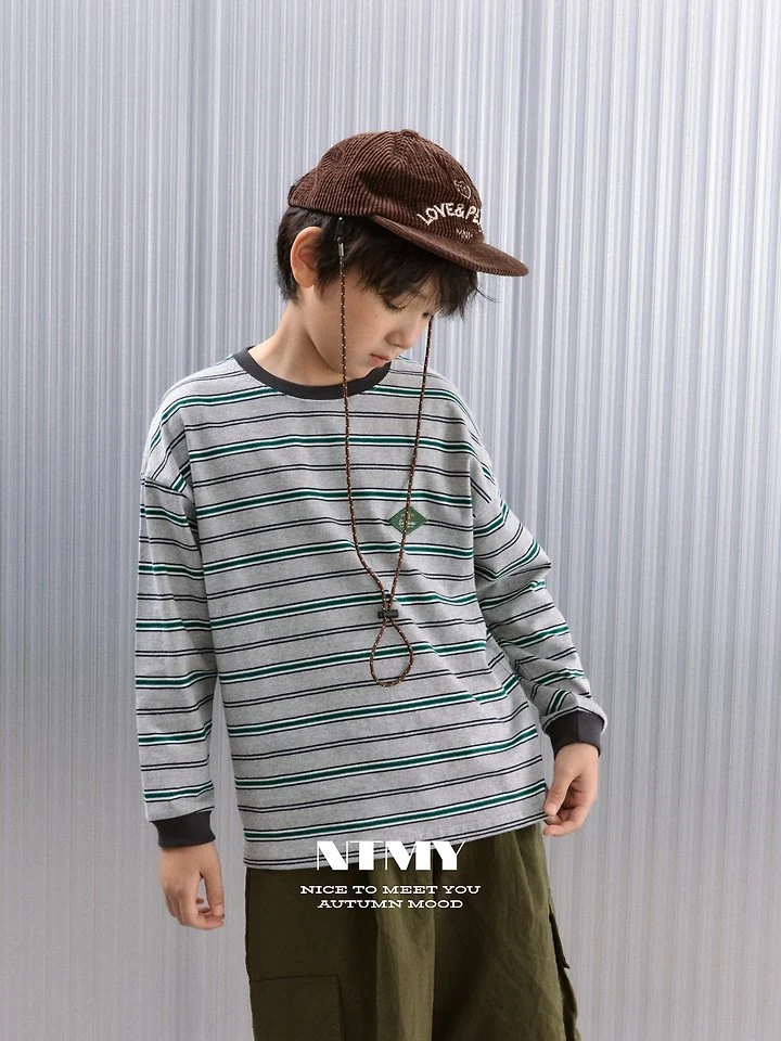 Nice To Meet You - Korean Children Fashion - #designkidswear - Tams Striped Tee - 7