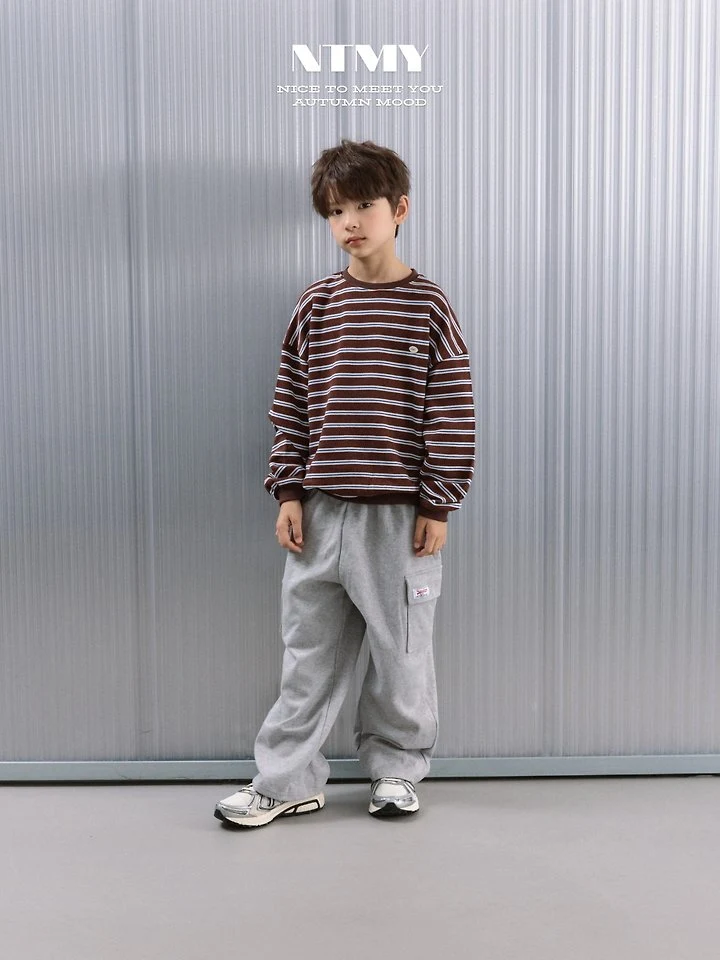 Nice To Meet You - Korean Children Fashion - #designkidswear - Tori Striped Raglan Sweatshirt - 9