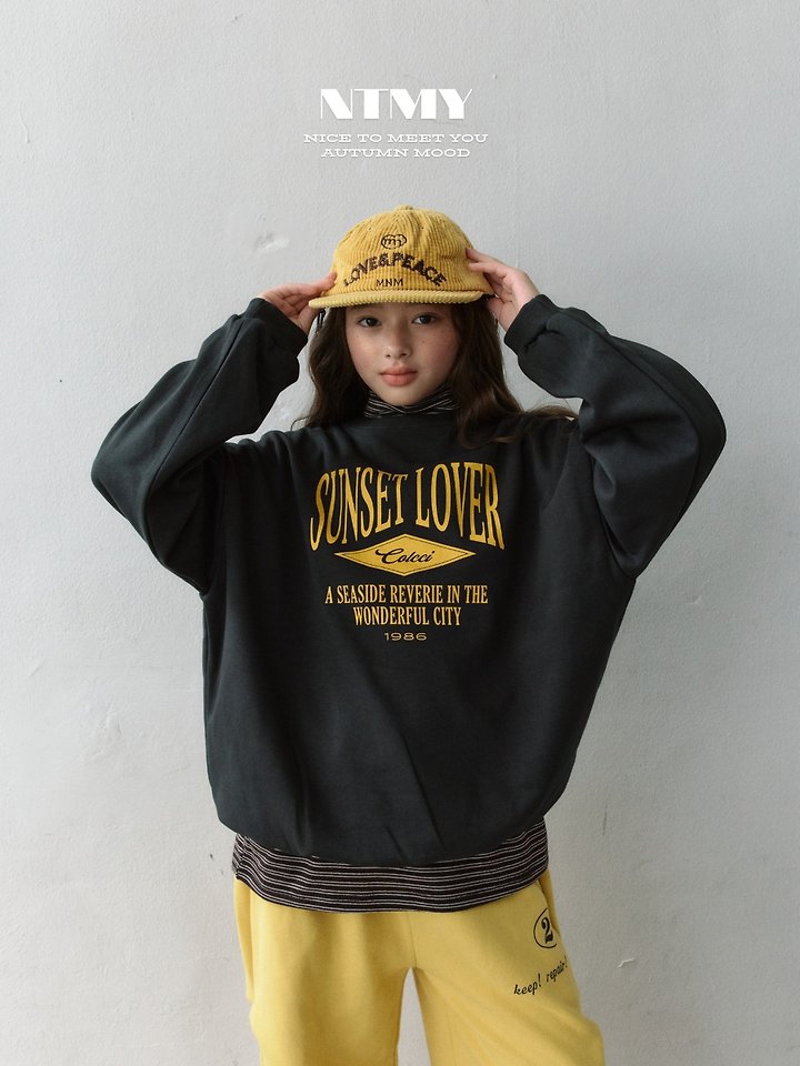 Nice To Meet You - Korean Children Fashion - #discoveringself - Sunset Sweatshirt - 11