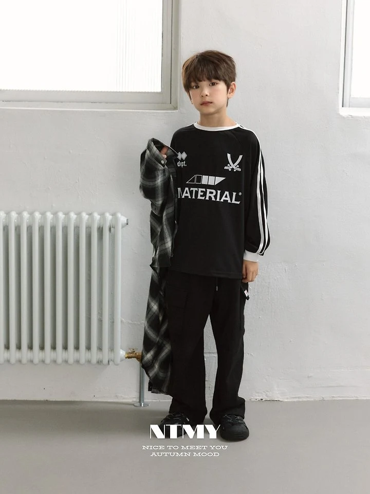 Nice To Meet You - Korean Children Fashion - #kidsshorts - Jersey Block Tee - 3