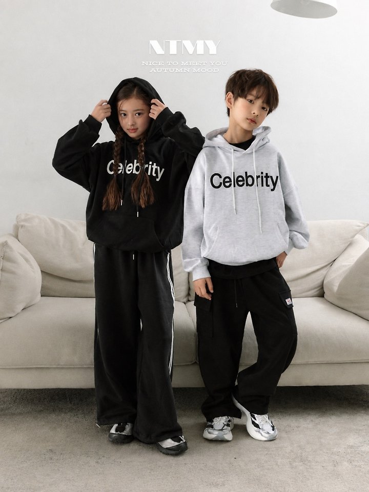 Nice To Meet You - Korean Children Fashion - #kidsshorts - Cell Hooded Tee