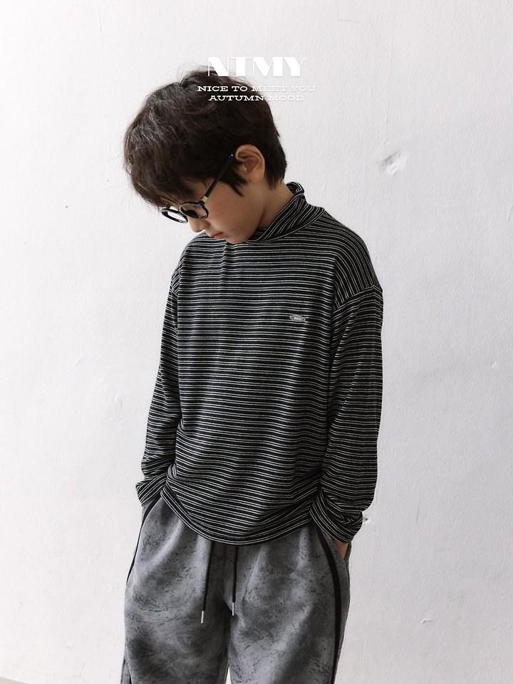 Nice To Meet You - Korean Children Fashion - #kidsshorts - Latte Turtleneck Tee - 4