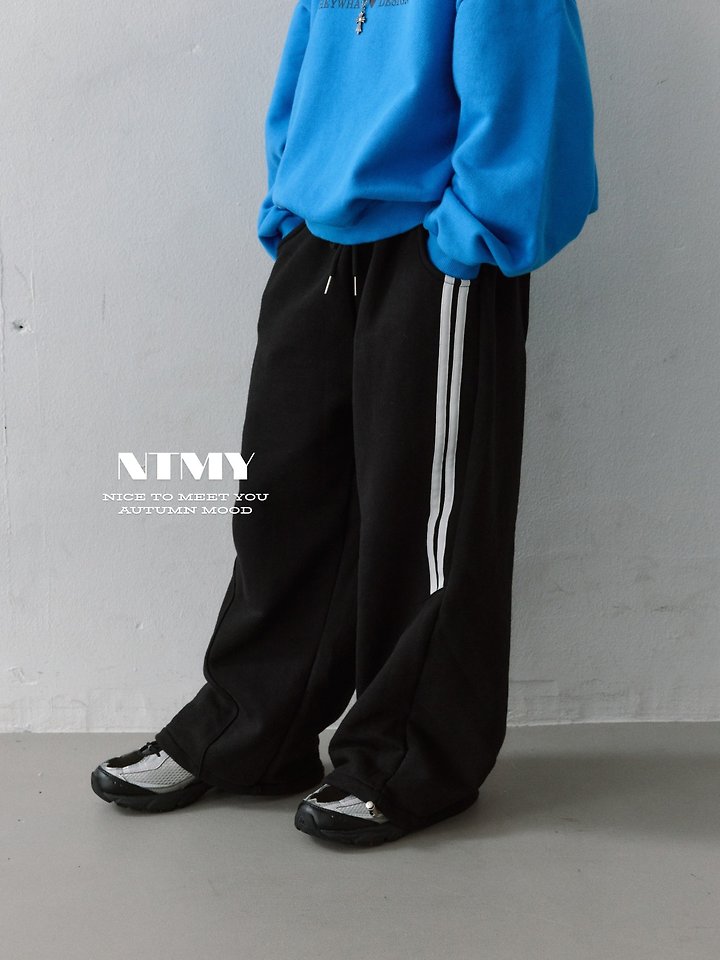 Nice To Meet You - Korean Children Fashion - #kidsstore - Move Line Pants - 3