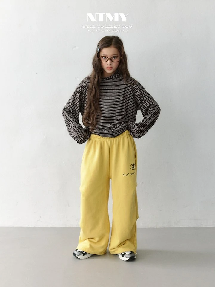 Nice To Meet You - Korean Children Fashion - #magicofchildhood - Latte Turtleneck Tee - 8