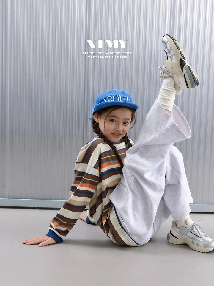 Nice To Meet You - Korean Children Fashion - #minifashionista - Border Multi Tee - 5