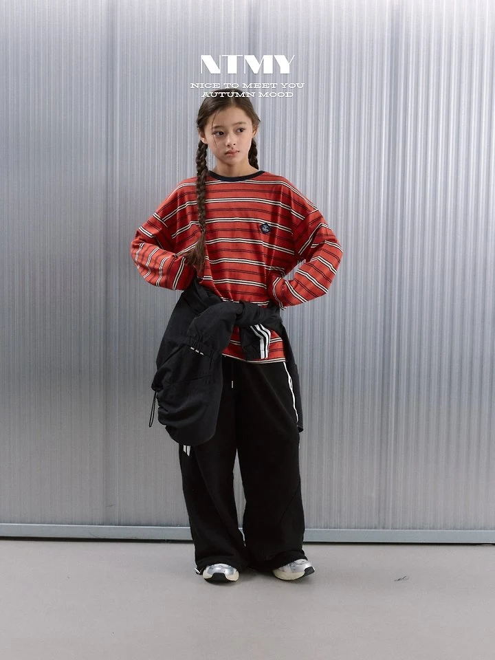 Nice To Meet You - Korean Children Fashion - #minifashionista - Move Line Pants - 8