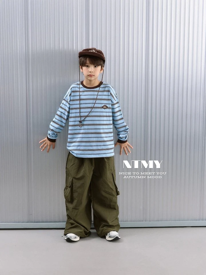 Nice To Meet You - Korean Children Fashion - #toddlerclothing - Tams Striped Tee - 4