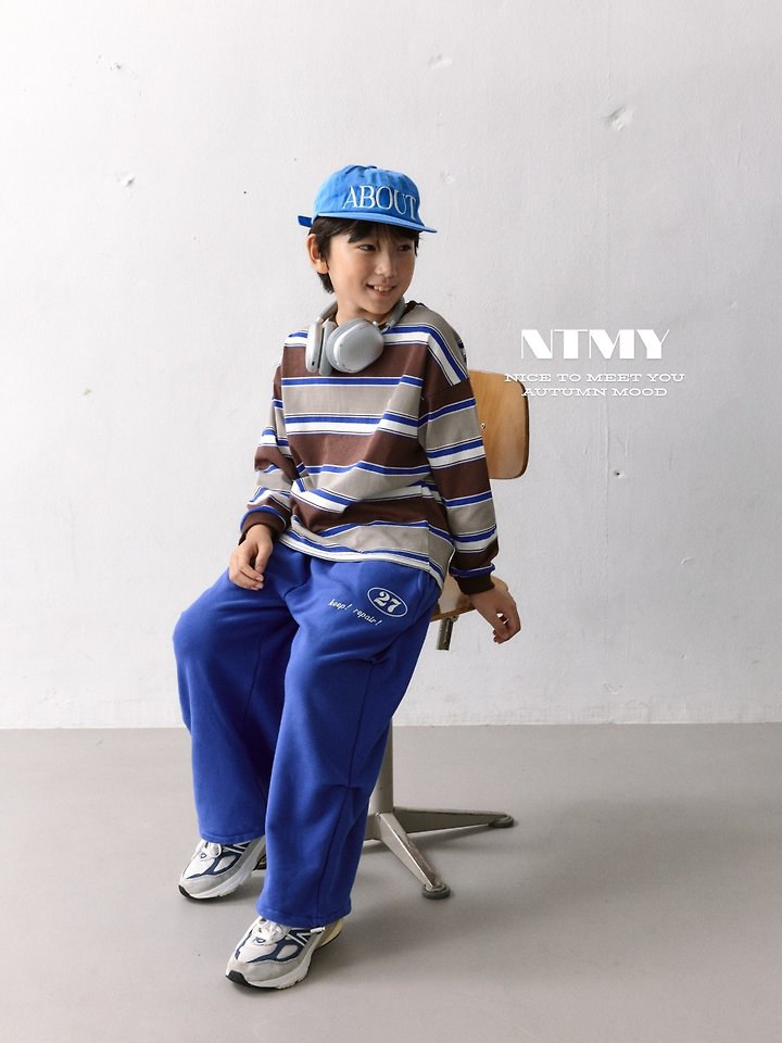 Nice To Meet You - Korean Children Fashion - #todddlerfashion - Border Multi Tee - 7