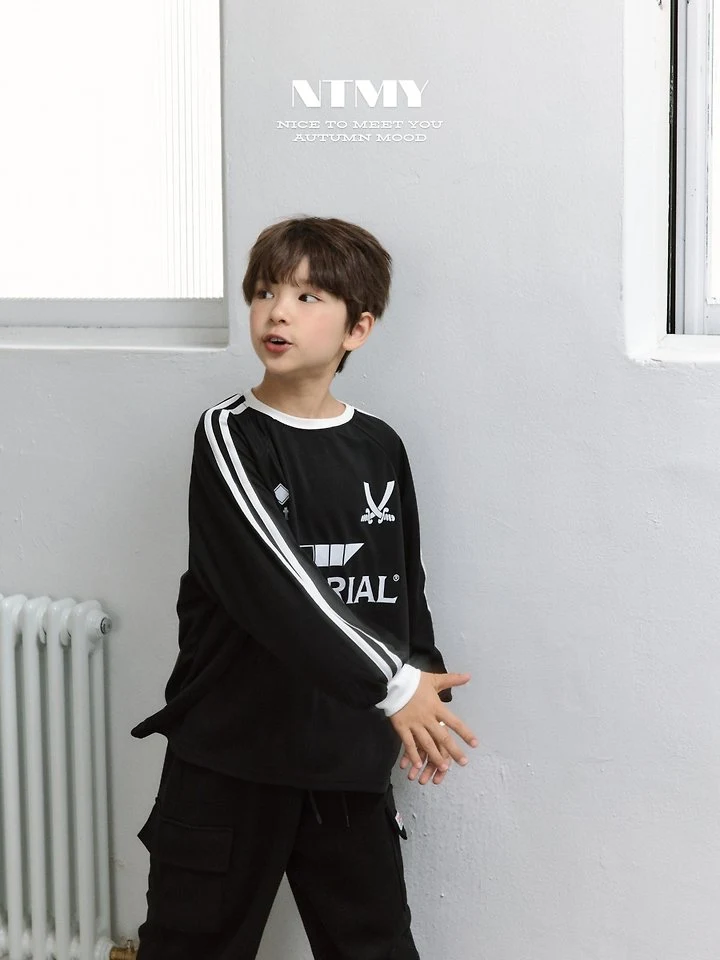 Nice To Meet You - Korean Children Fashion - #toddlerclothing - Jersey Block Tee - 12