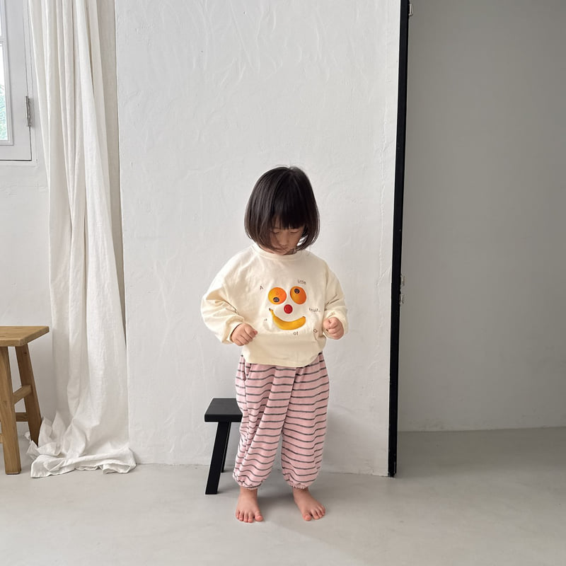 Night Bebe - Korean Children Fashion - #designkidswear - Fruit Long Sleeve Tee - 12